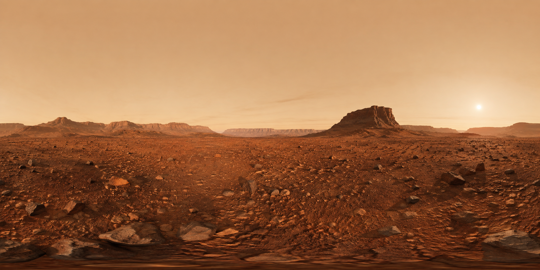 Paisaje conceptual de Marte